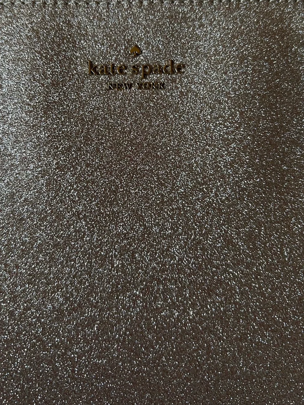 Kate Spade Tinsel Tote in Rose Gold Glitter GUC